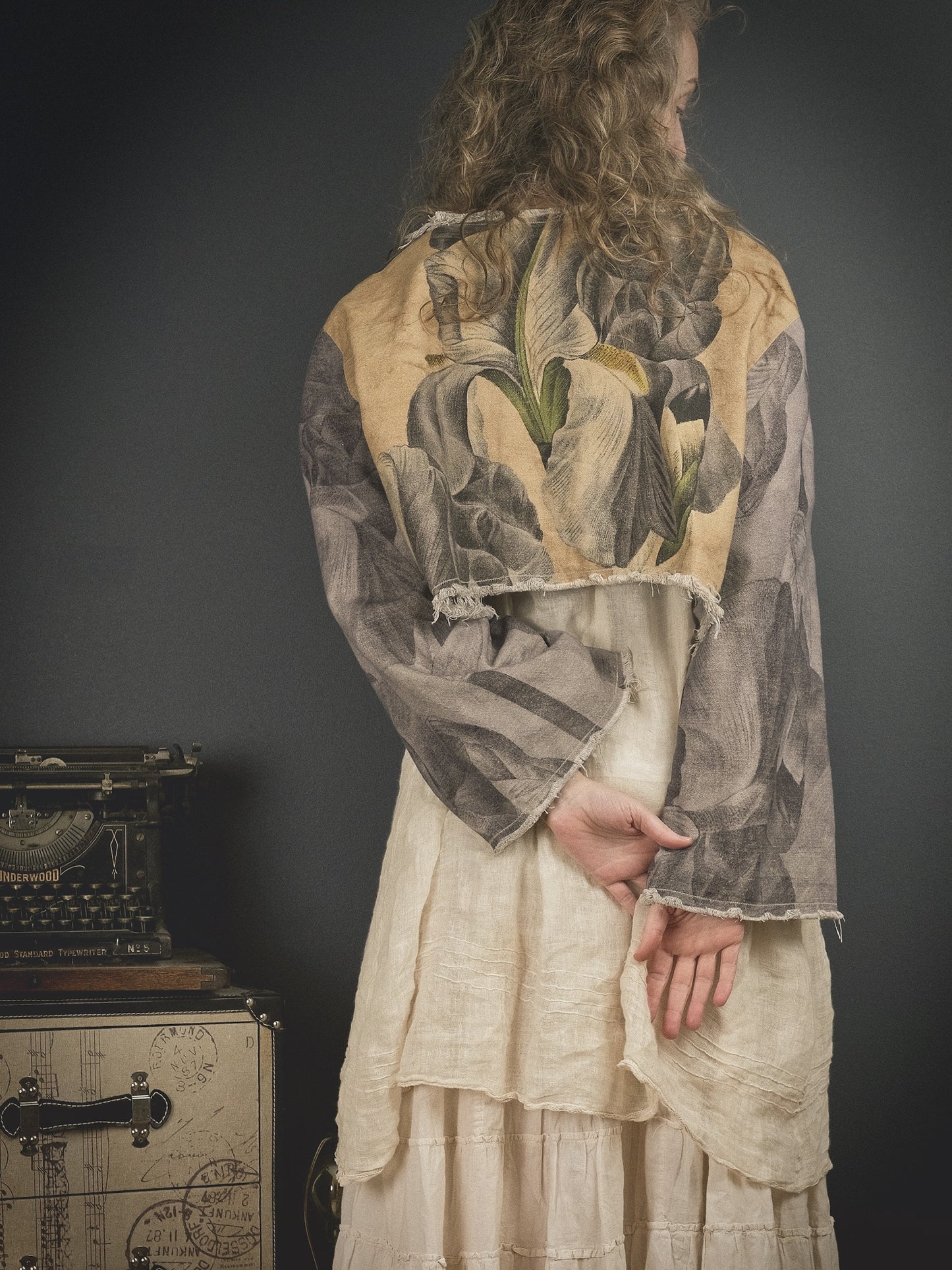 Bearded Iris - Reversible Jacket + Headband + Tote Bag set