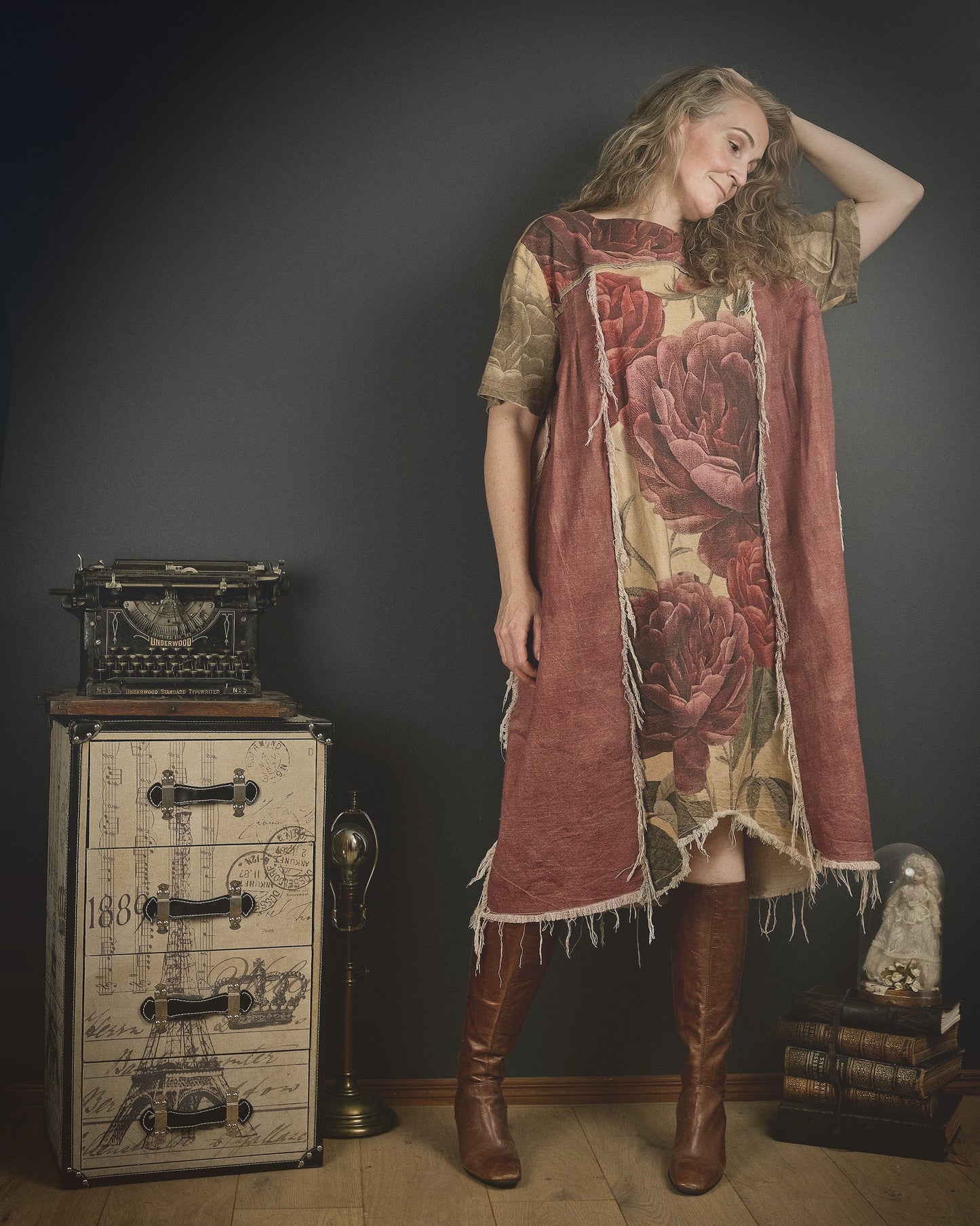 Bishop Rose - Dress + Headband + Clutch set