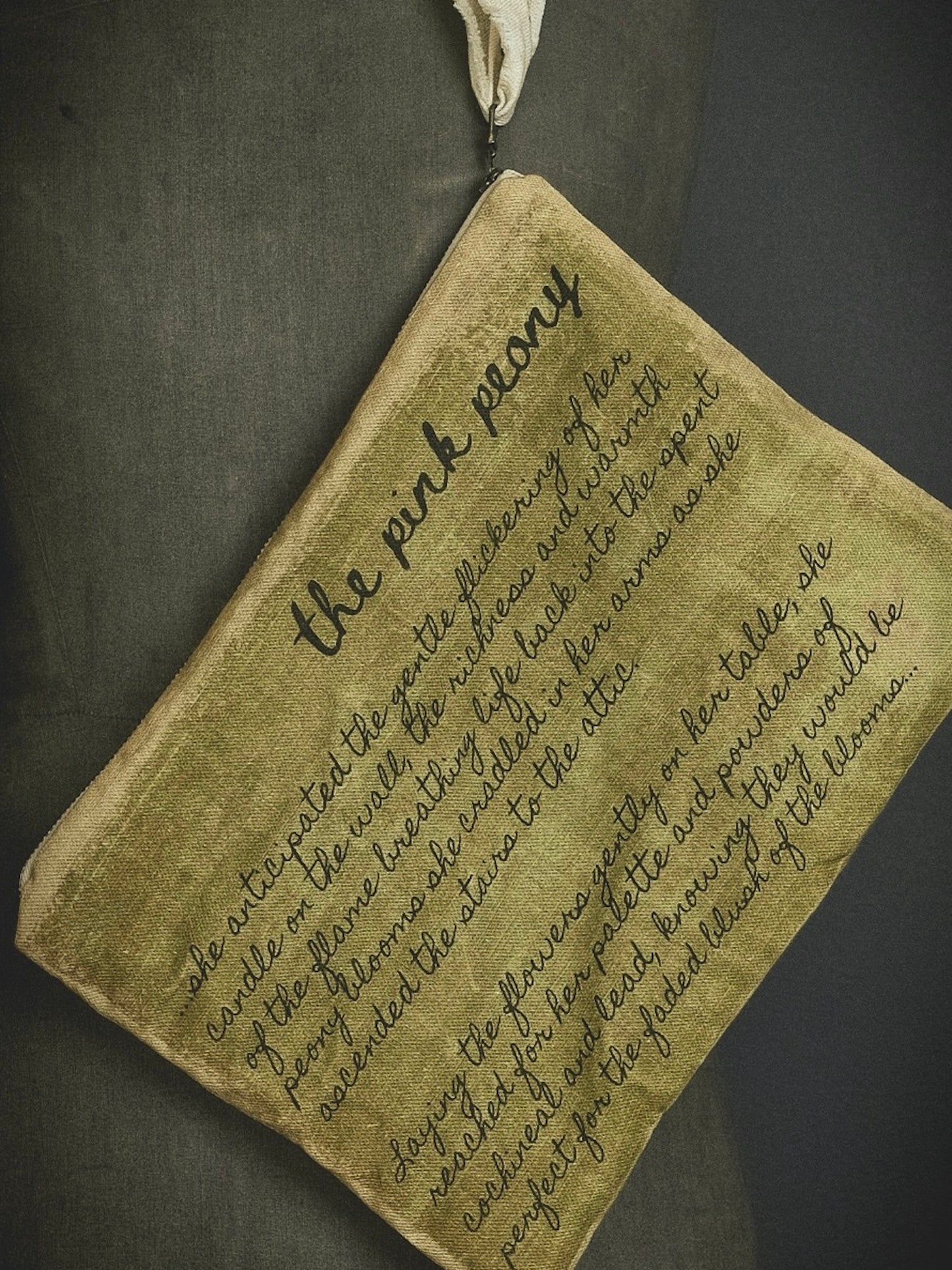 The Pink Peony - Fabric Clutch