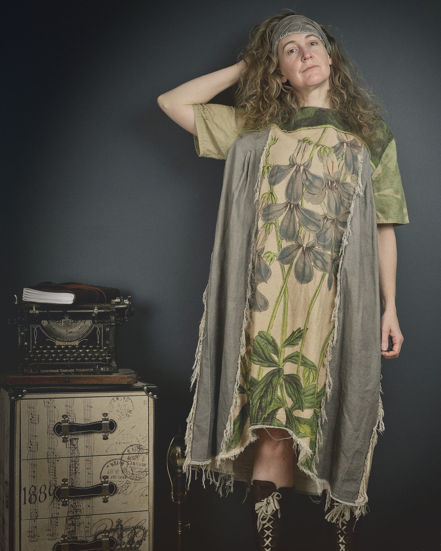 Wild Lobelia - Dress + Headband + Clutch set