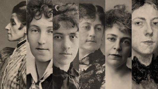 photomontage of six women artists to remember