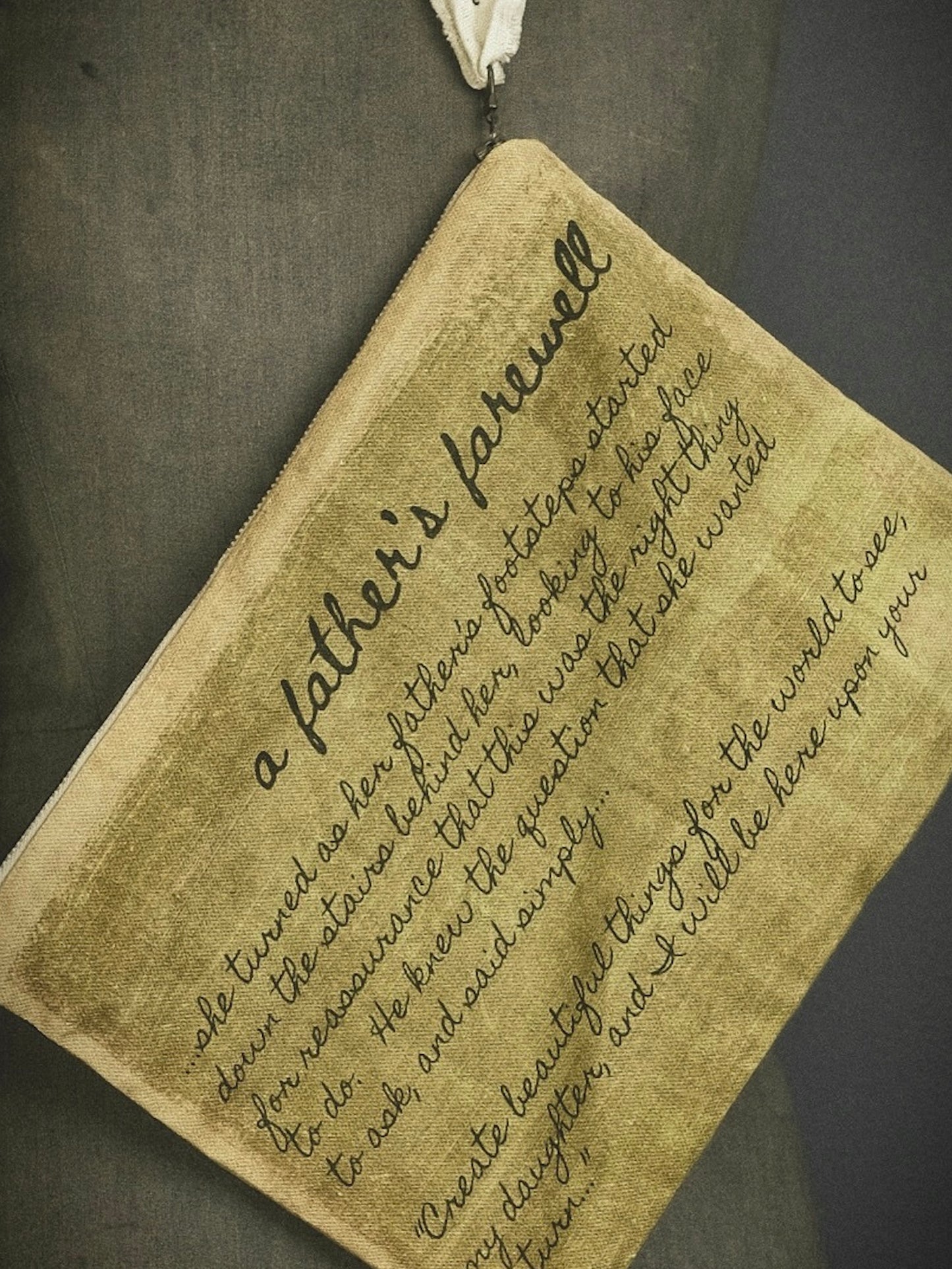 A Father's Farewell - Fabric Clutch