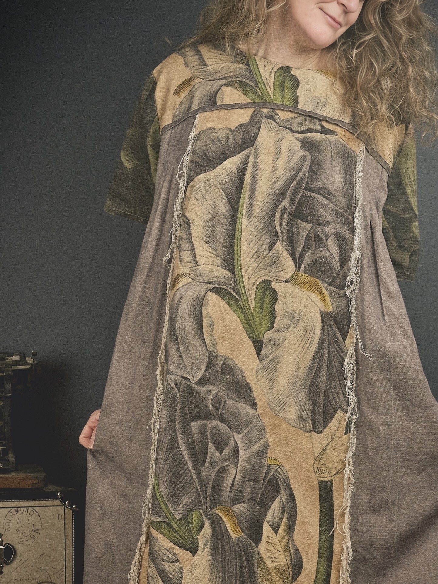 Bearded Iris - Dress + Headband + Clutch set