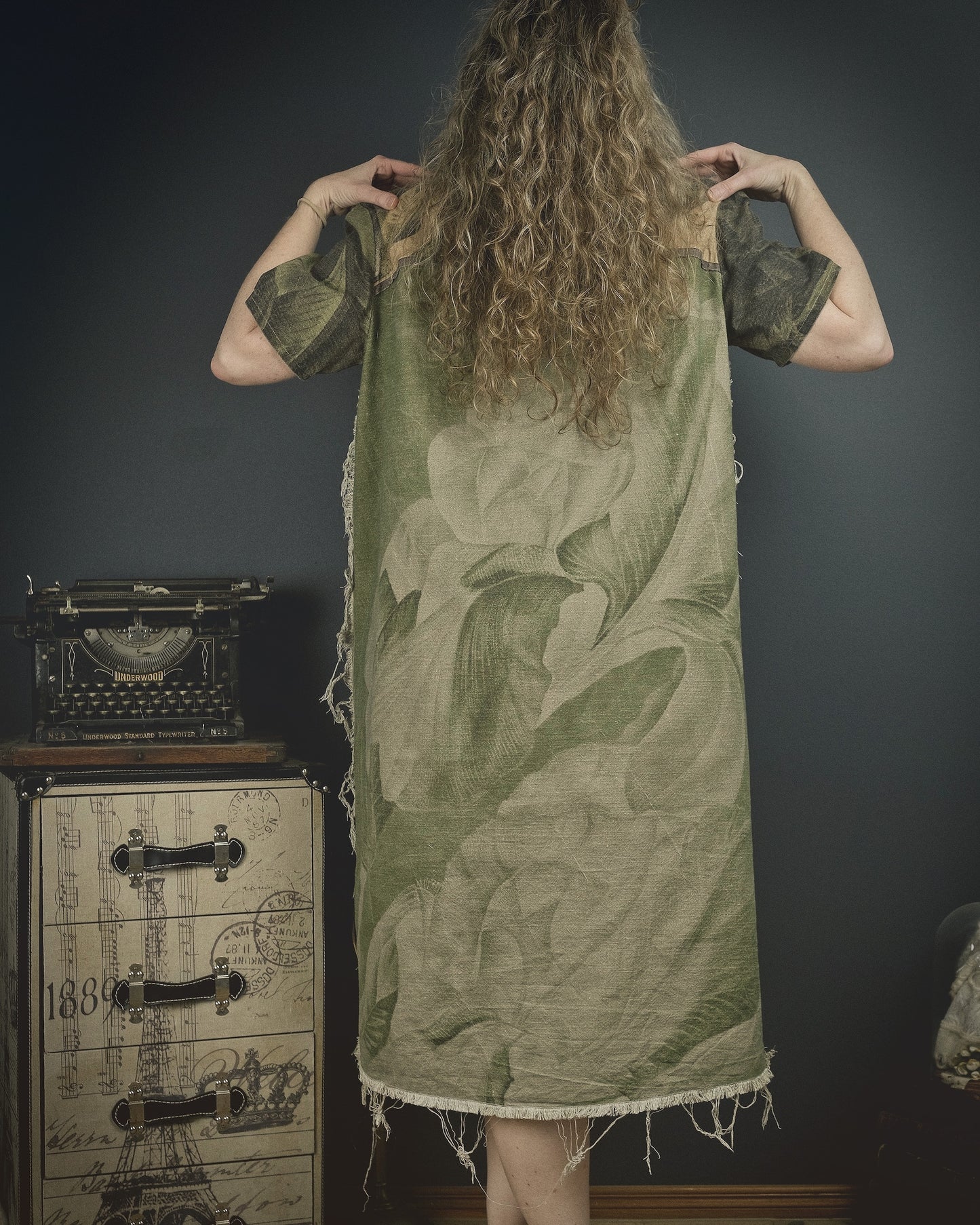 Bearded Iris - Dress + Headband + Clutch set