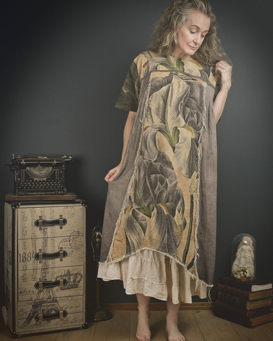 Bearded Iris - Dress + Headband + Clutch set