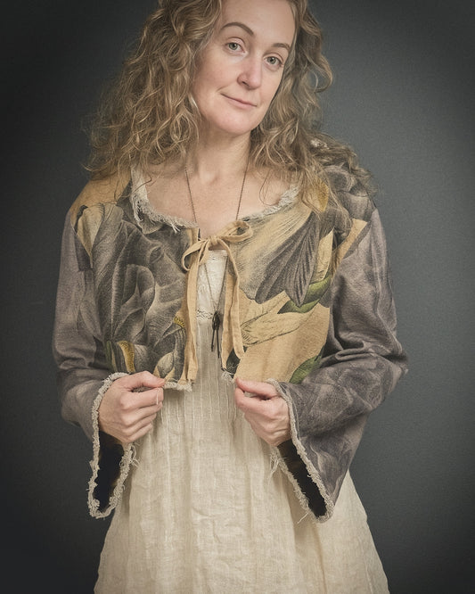 Bearded Iris - Reversible Jacket + Headband + Tote Bag set