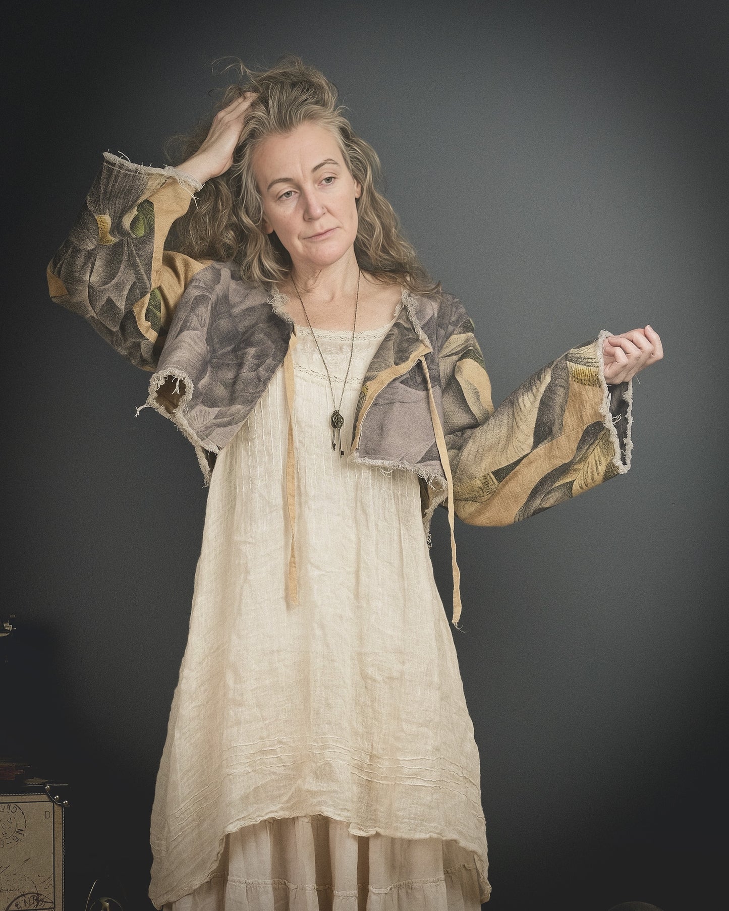 Bearded Iris - Reversible Jacket + Headband + Tote Bag set