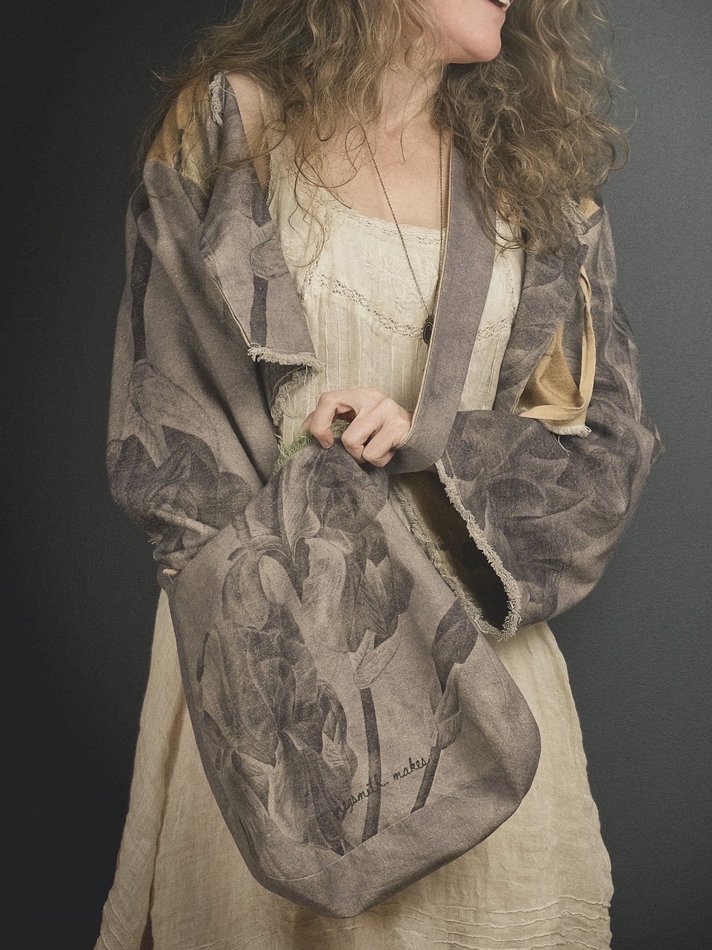 Bearded Iris - Reversible Jacket + Headband + Tote Bag set