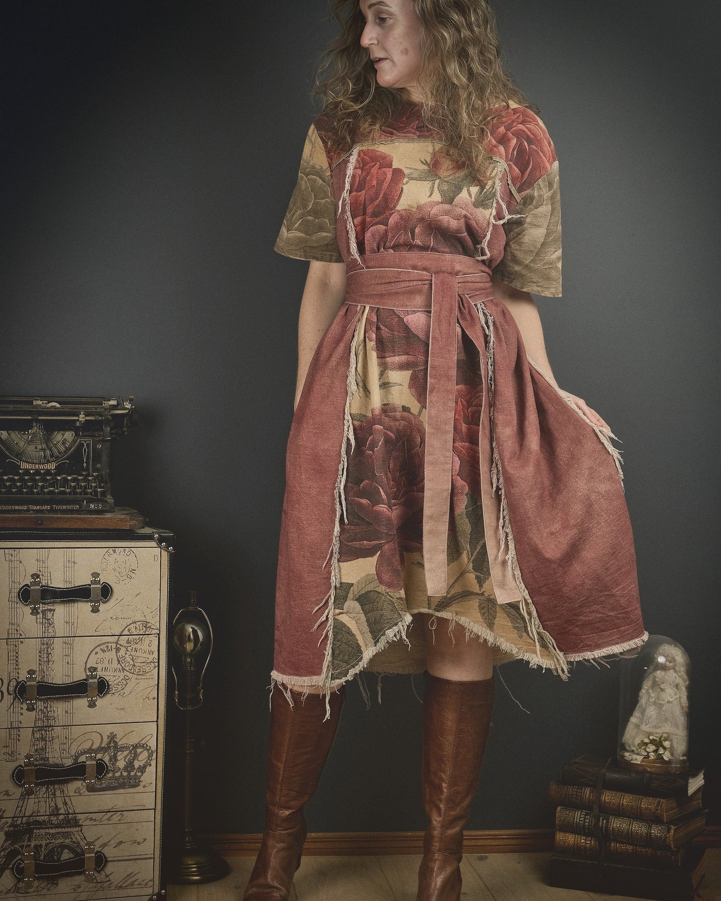 Bishop Rose - Dress + Headband + Clutch set