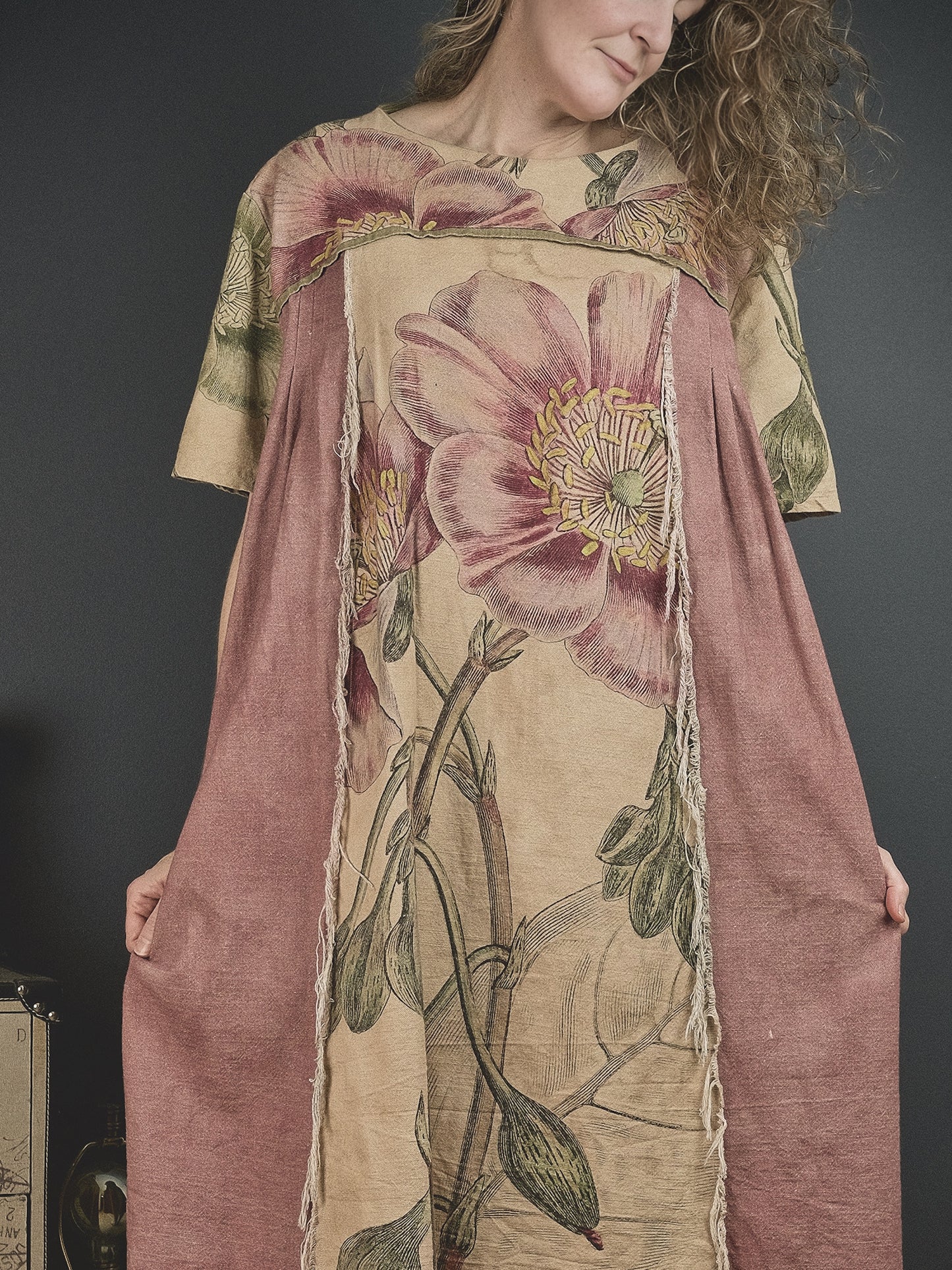 Common Poppy - Dress + Headband + Clutch set