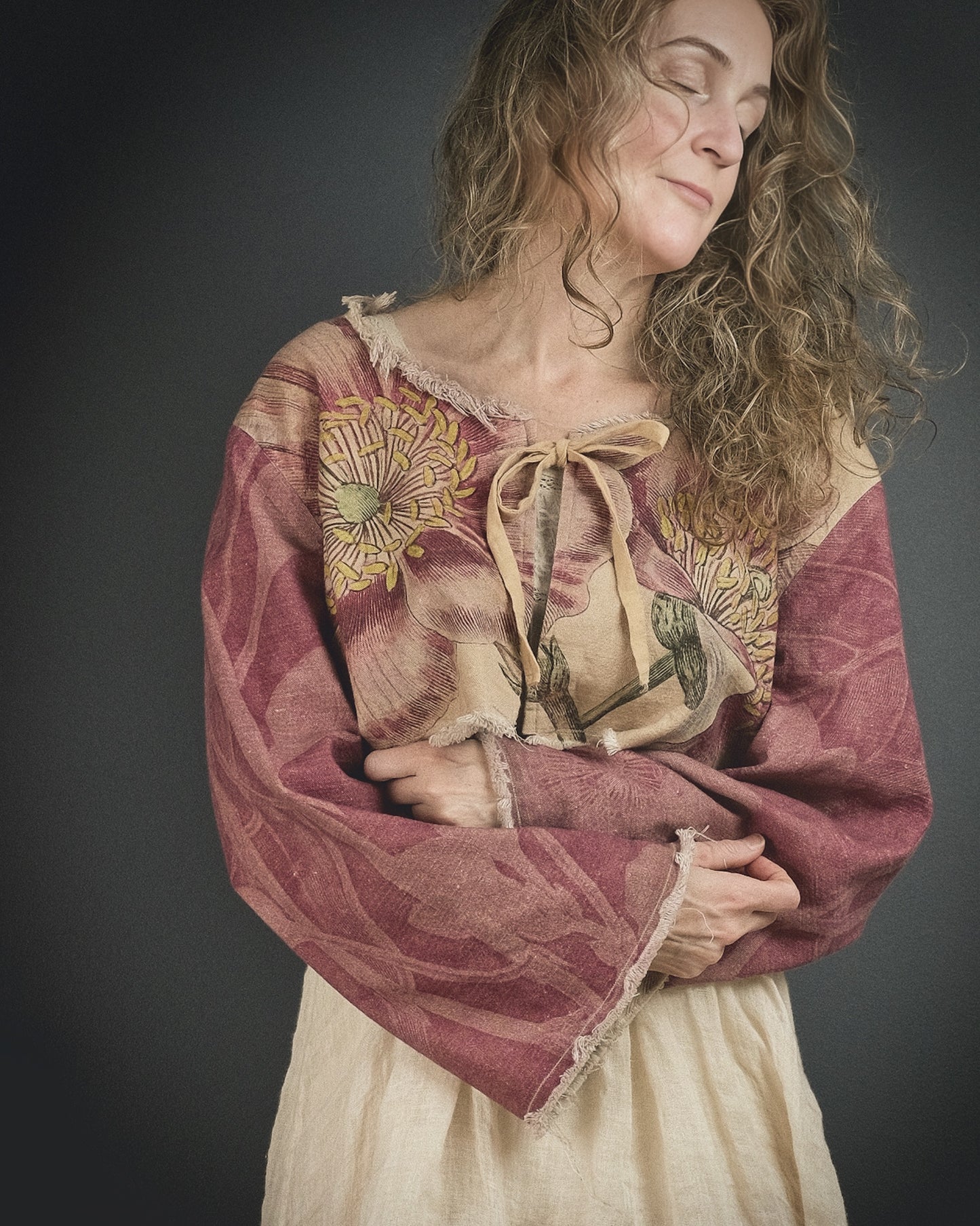 Common Poppy - Reversible Jacket + Headband + Tote Bag set