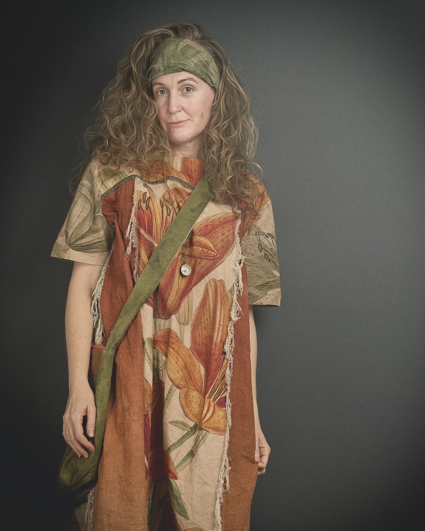 Fire Lily - Dress + Headband + Clutch set