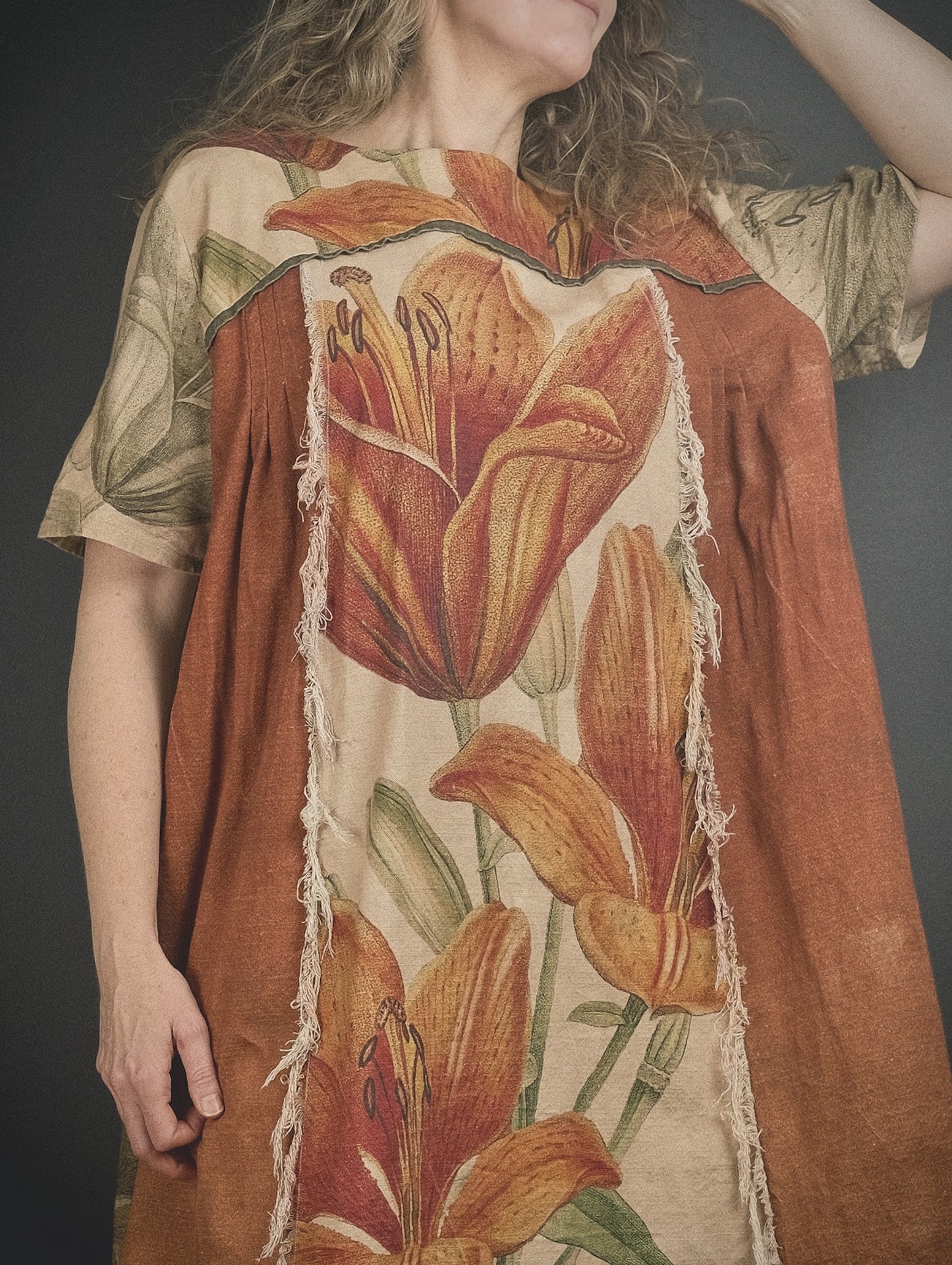 Fire Lily - Dress + Headband + Clutch set