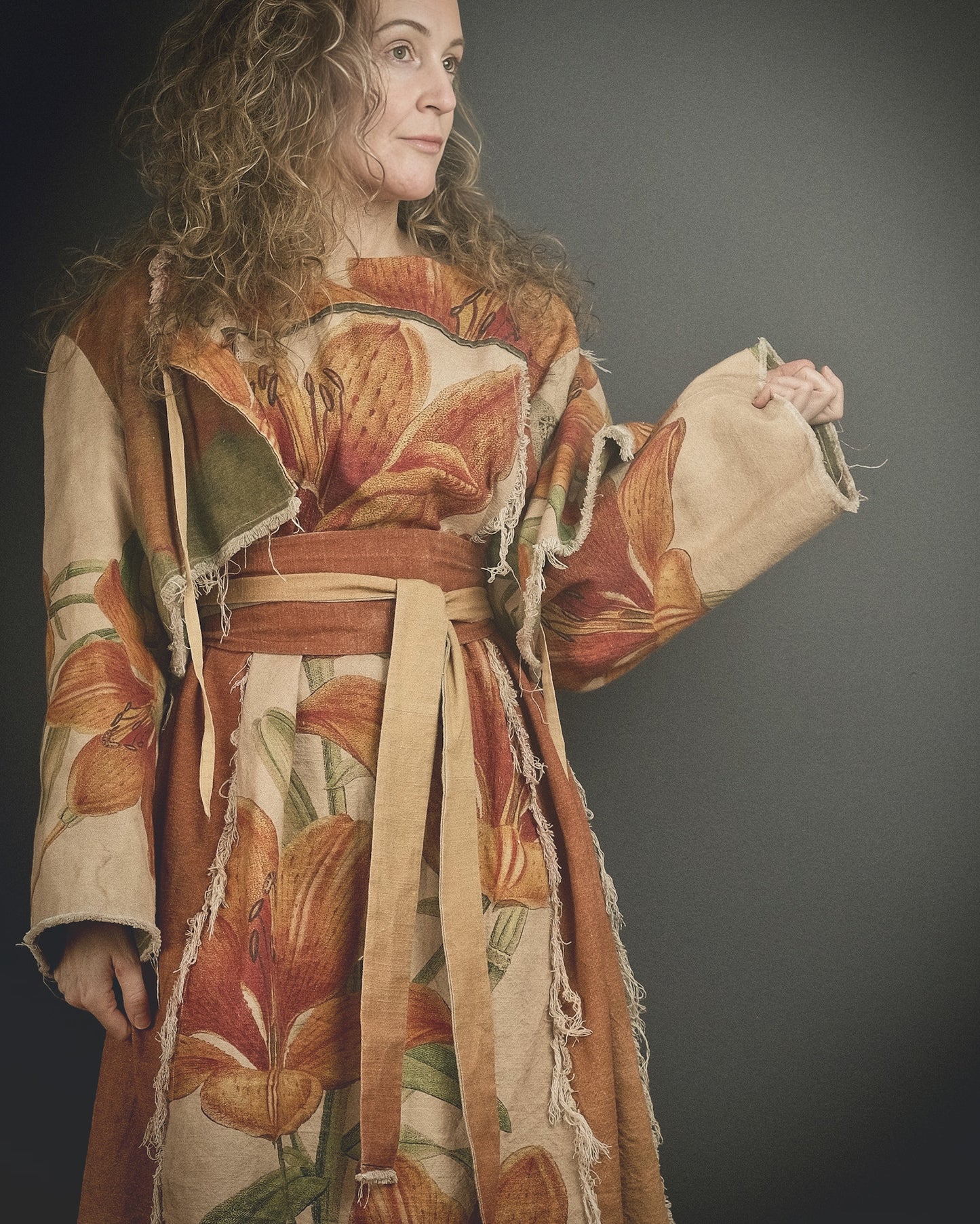 Fire Lily - Dress + Headband + Clutch set