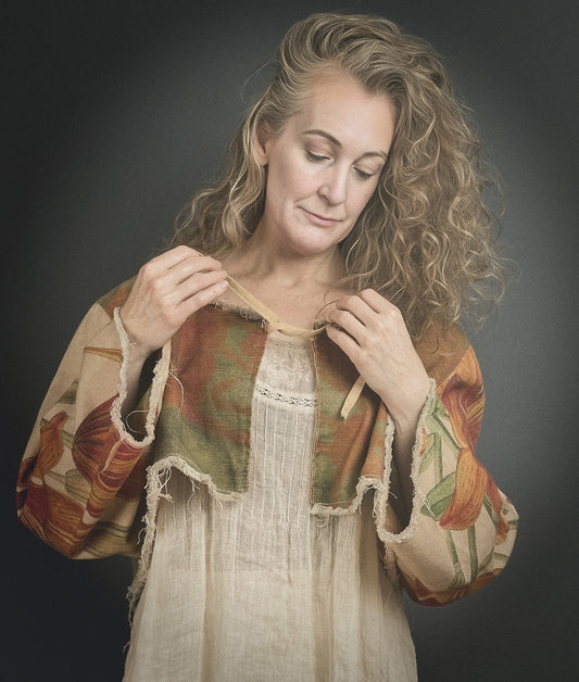 Fire Lily - Reversible Jacket + Headband + Tote Bag set