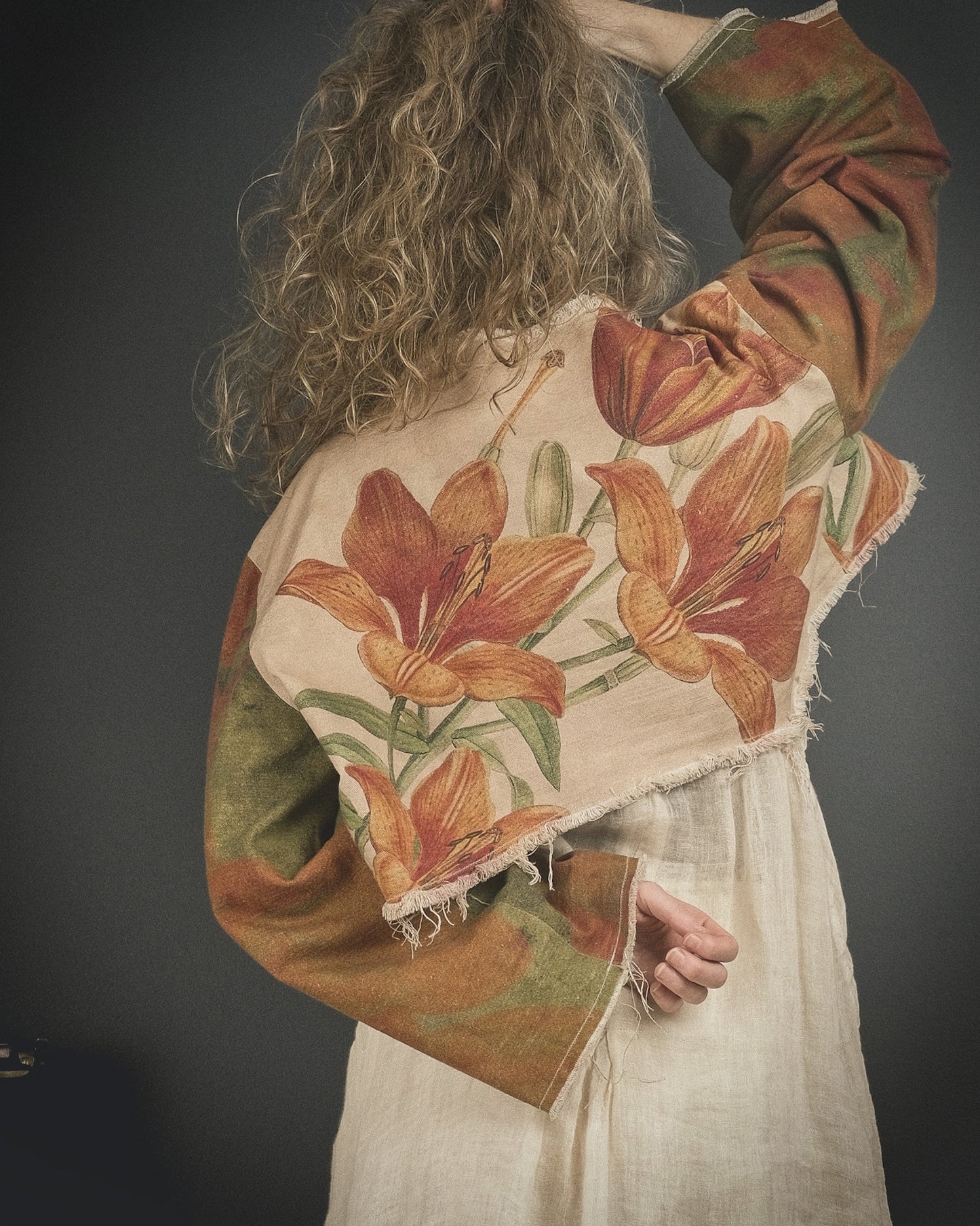 Fire Lily - Reversible Jacket + Headband + Tote Bag set