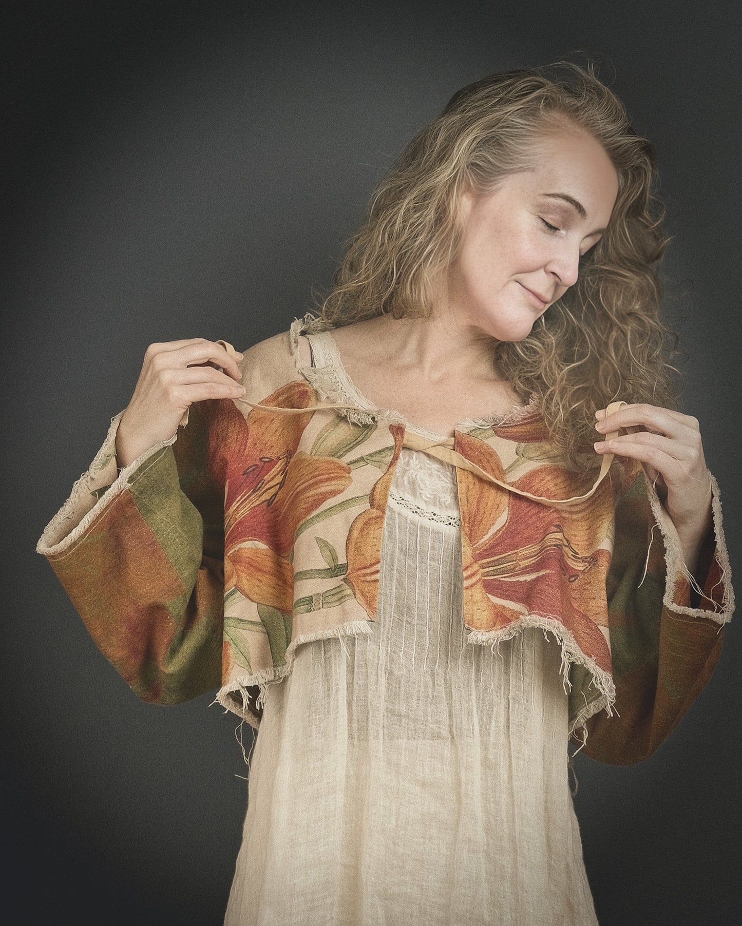 Fire Lily - Reversible Jacket + Headband + Tote Bag set