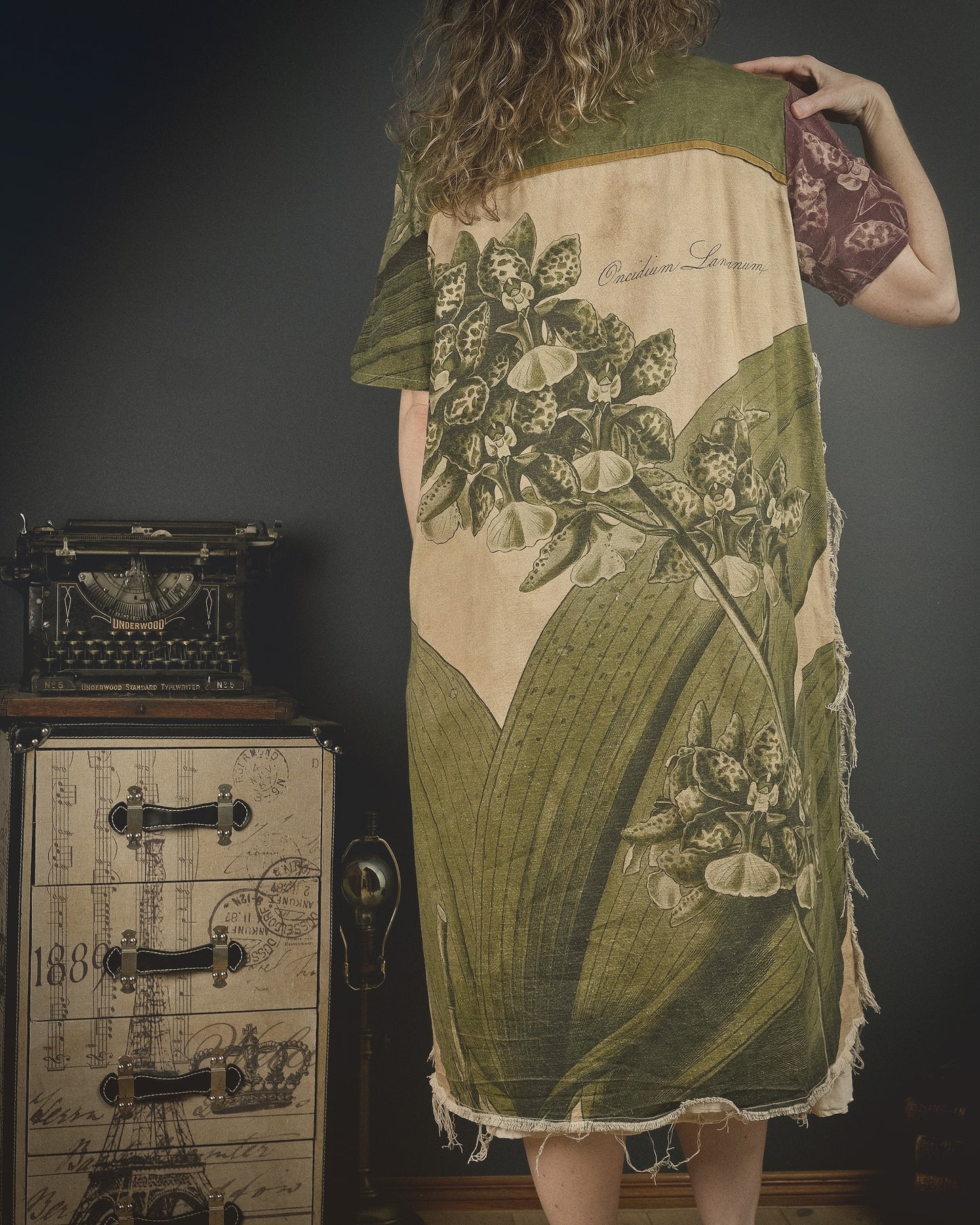 Tropical Orchid - Dress + Headband + Clutch set