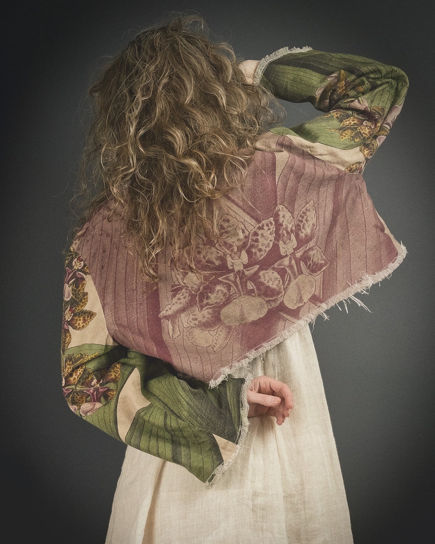 Tropical Orchid - Reversible Jacket + Headband + Tote Bag set