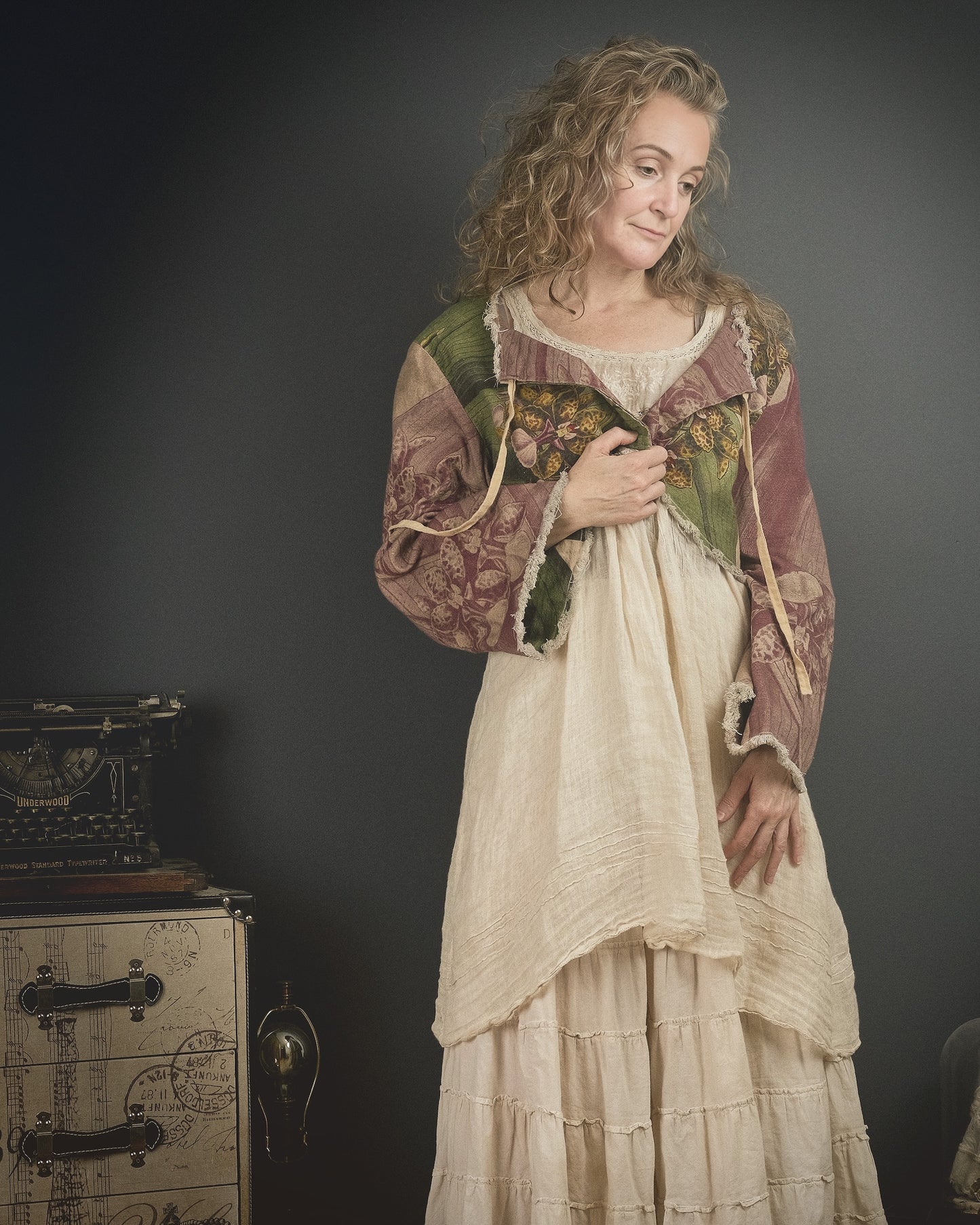 Tropical Orchid - Reversible Jacket + Headband + Tote Bag set