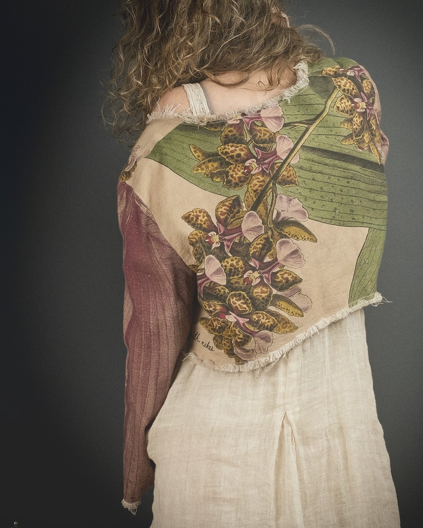 Tropical Orchid - Reversible Jacket + Headband + Tote Bag set