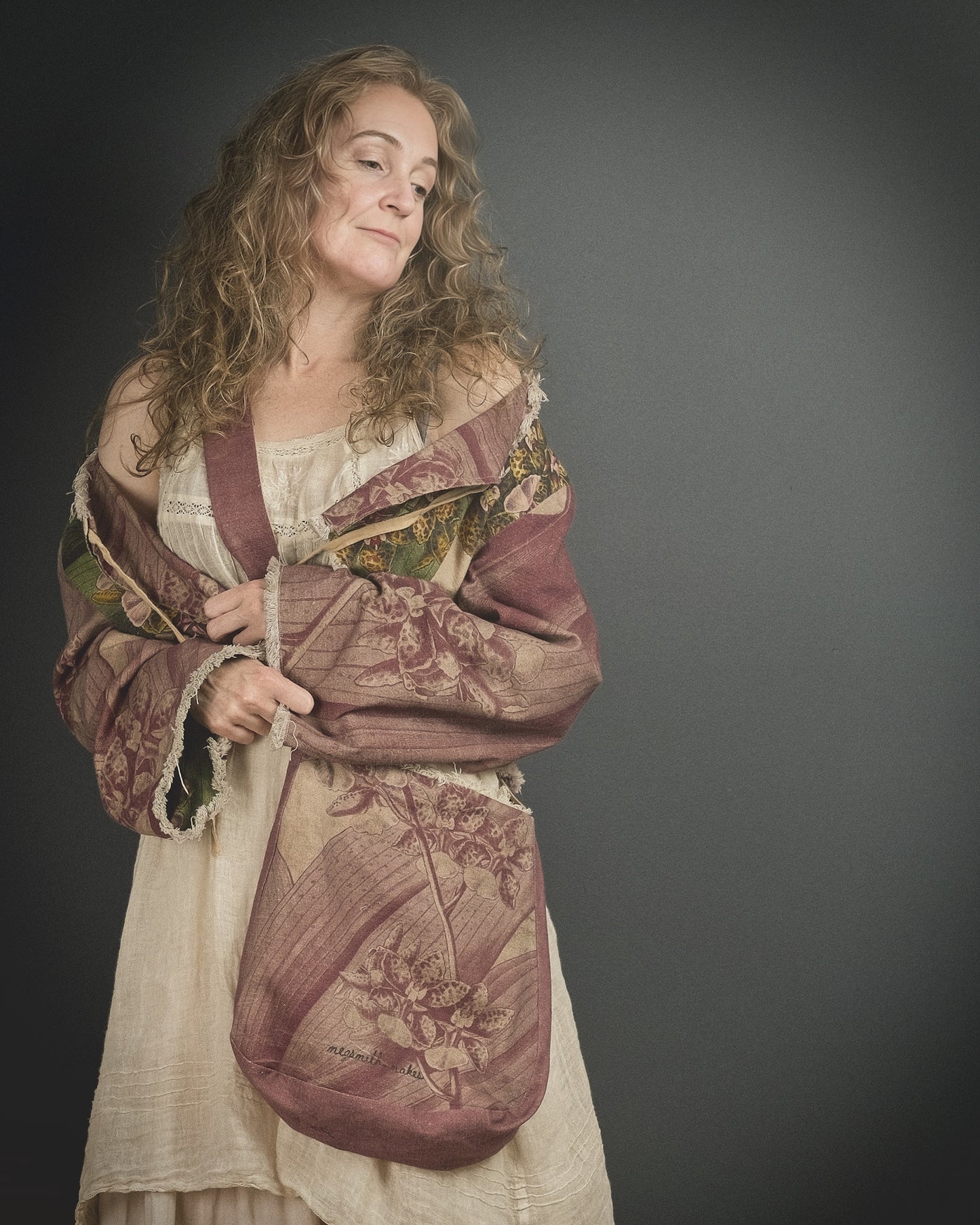 Tropical Orchid - Reversible Jacket + Headband + Tote Bag set