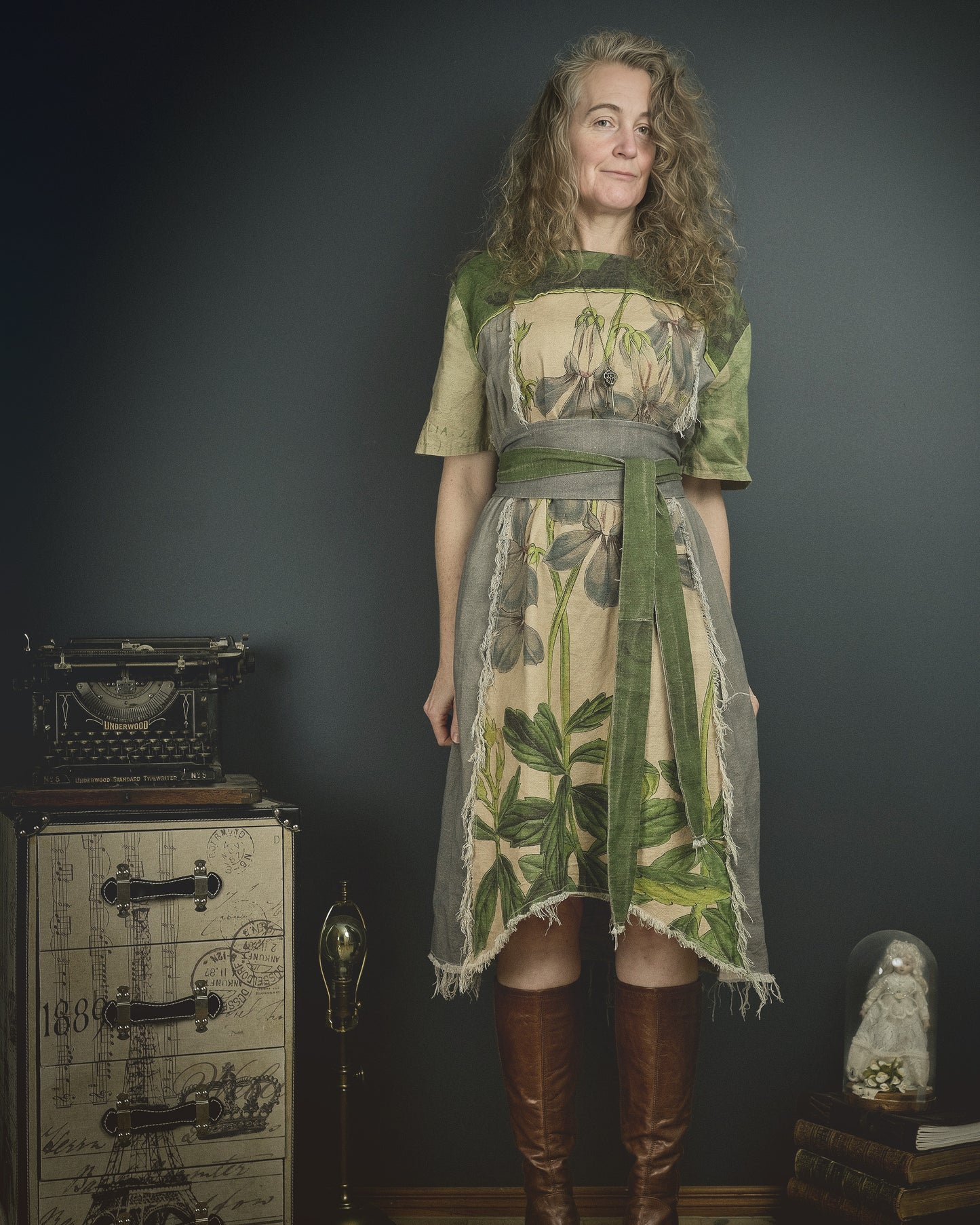Wild Lobelia - Dress + Headband + Clutch set