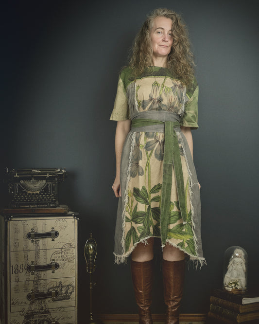 Wild Lobelia - Dress + Headband + Clutch set