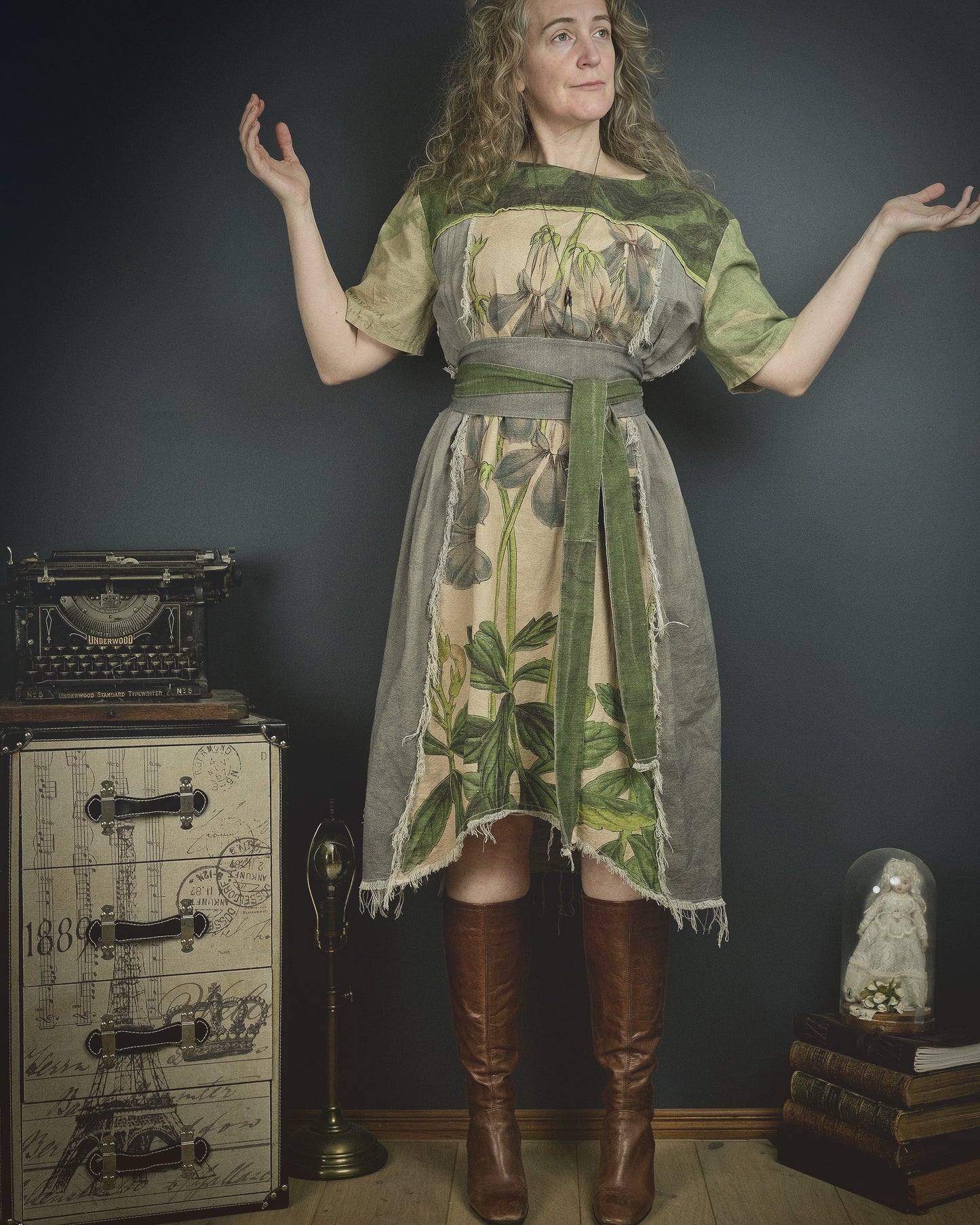 Wild Lobelia - Dress + Headband + Clutch set