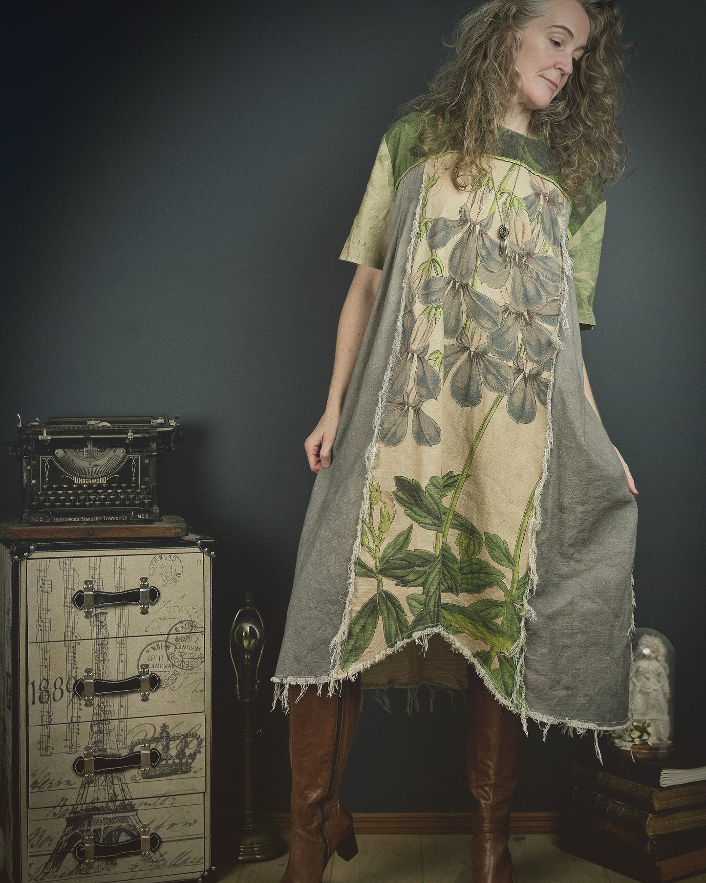 Wild Lobelia - Dress + Headband + Clutch set