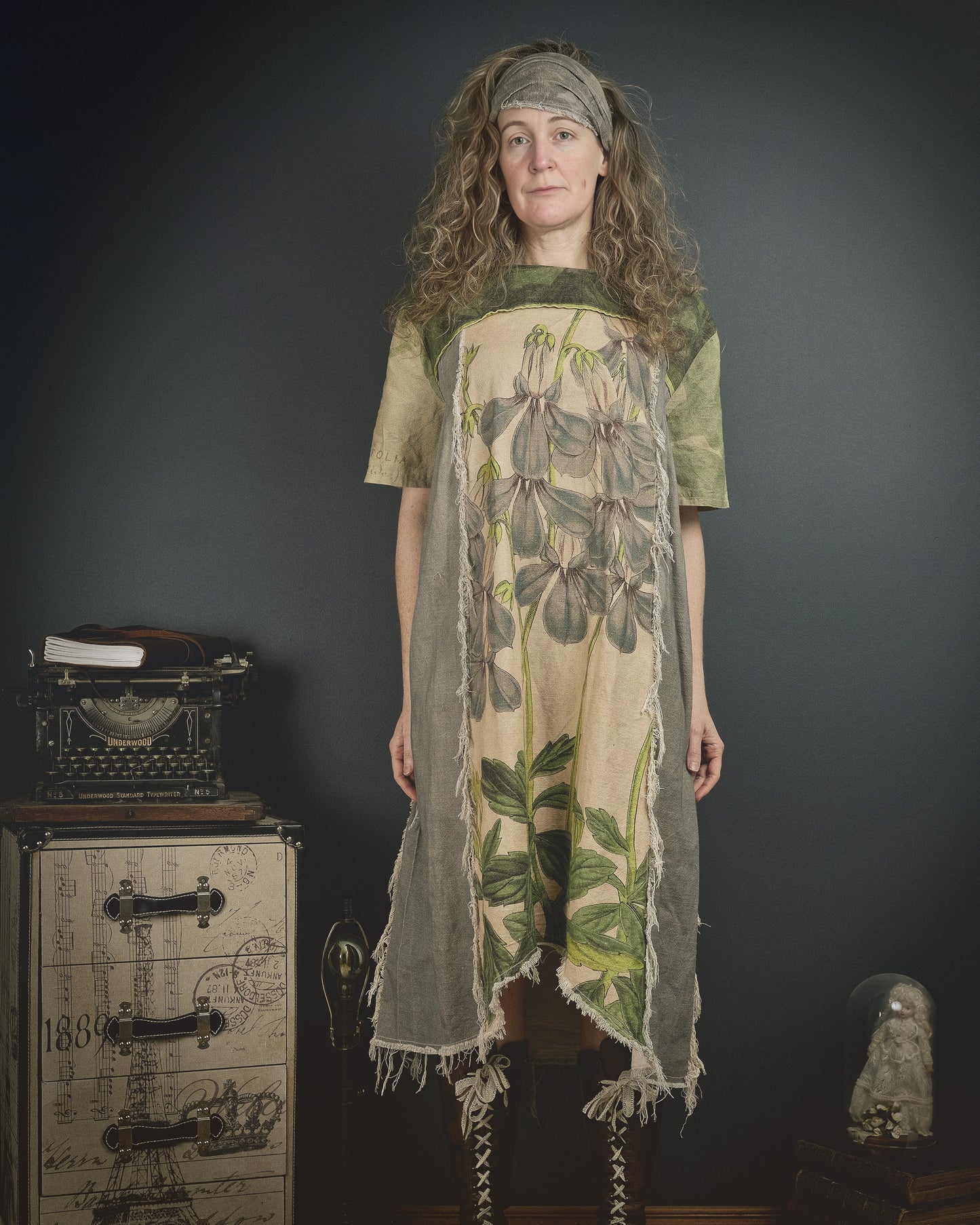 Wild Lobelia - Dress + Headband + Clutch set